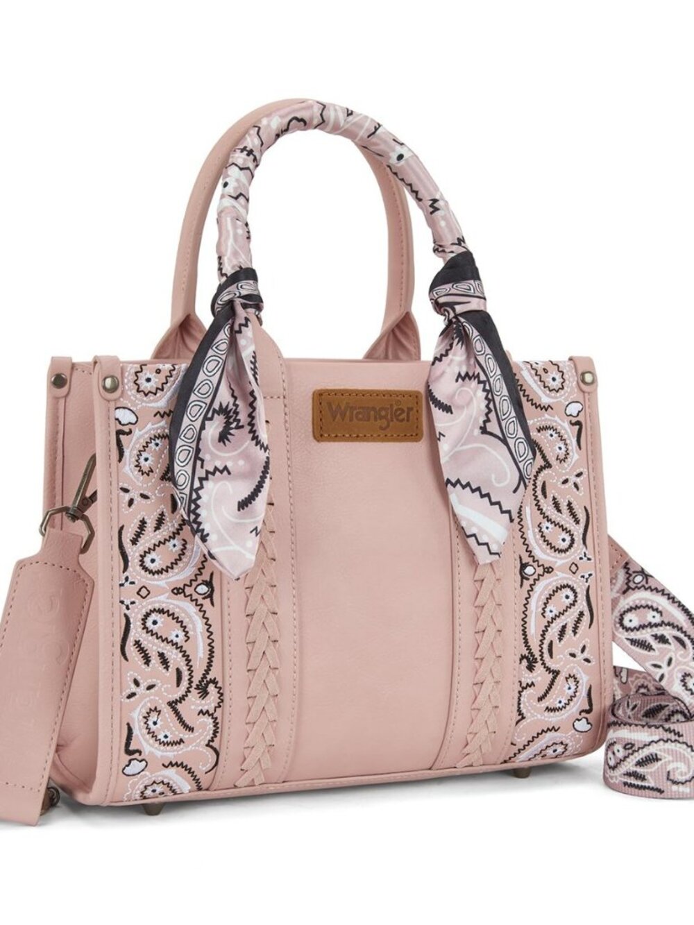 Wrangler Desert Paisley Medium Tote Bag for Women Floral Embroidered Top Handle